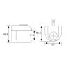 Buy cheap Fixed Glass Holder YS-034-1, Zinc Alloy, for glass 8mm, finishing chrome or Satin from wholesalers