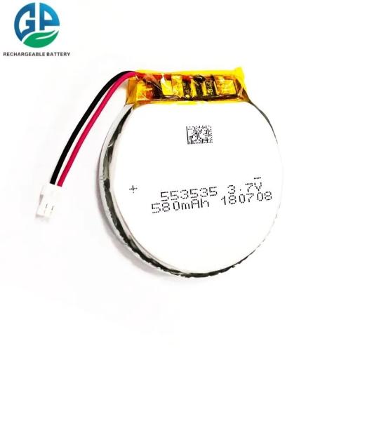 Buy cheap 553535 580mah 3.7v Li Ion Polymer Battery Circle Shape High Capacity from wholesalers