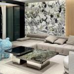 Natural Stone Polished Emerald Green Onyx Marble Slab For Interior Wall