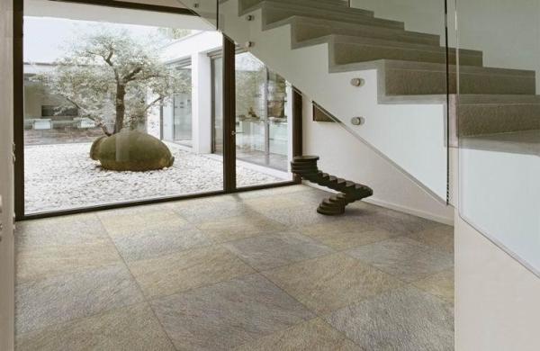 Buy cheap Glazed Ceramic Living Room Floor Tiles Yellow Beige Color Heat Insulation from wholesalers