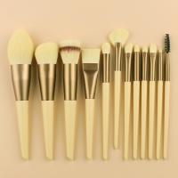 Buy cheap Yellow 12pcs Nano Wool Travel Makeup Brushes Set Nano Wool Travel Cosmetic product