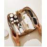Buy cheap Large Capacity Cosmetic Bags for Women,Waterproof Portable Pouch Open Flat Toiletry Bag Make up Bags from wholesalers