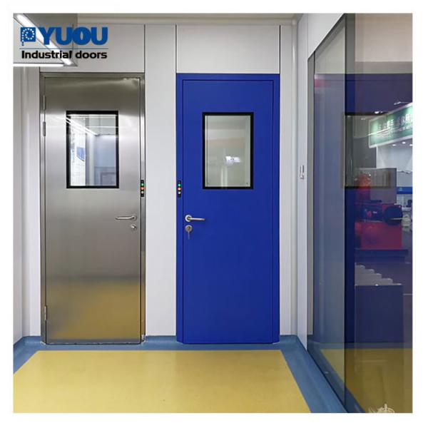 Buy cheap PU Clean Room Hospital Double Swing Doors Sandwich Panel 50mm Leaf EPDM from wholesalers