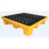 Buy cheap Rotational Moulding 4 Drum Spill Containment Pallet PE Yellow 1300*1300*300mm from wholesalers
