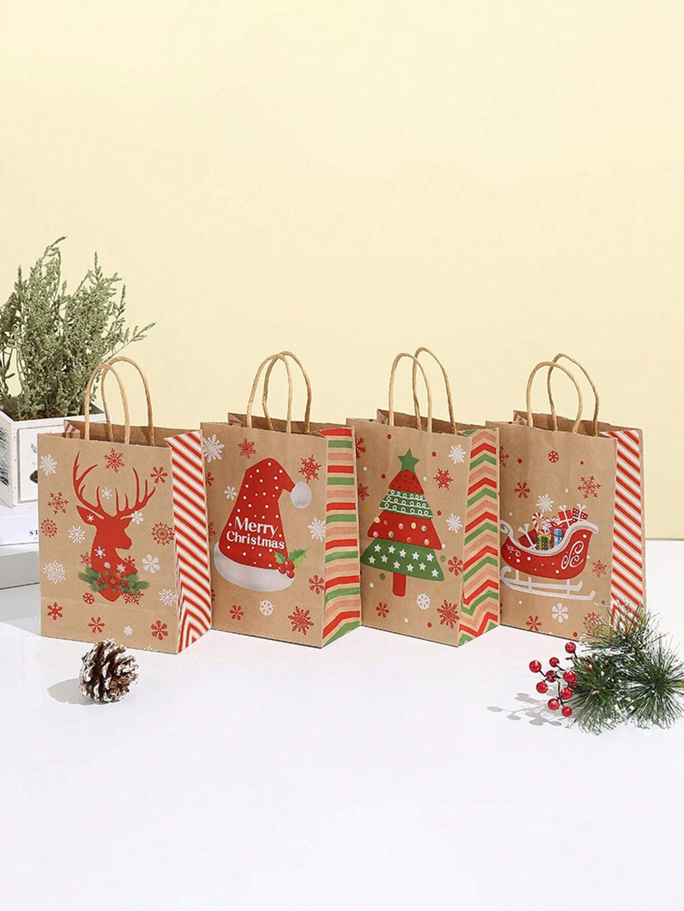 Twisted Handle Gift Paper Bag For All Occasions With Personalized Logo Design