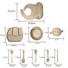 Buy cheap Baby Feeding Silicone Bib And Bowl Set Food Grade With Forks And Spoons from wholesalers