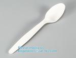 wholesale Biodegradable cPLA plastic white cutlery set,Eco-friendly Disposable