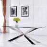 Buy cheap Clear 0.82CBM SS Dining Tables 4 Seater 93kg Modern Dining Room Table from wholesalers