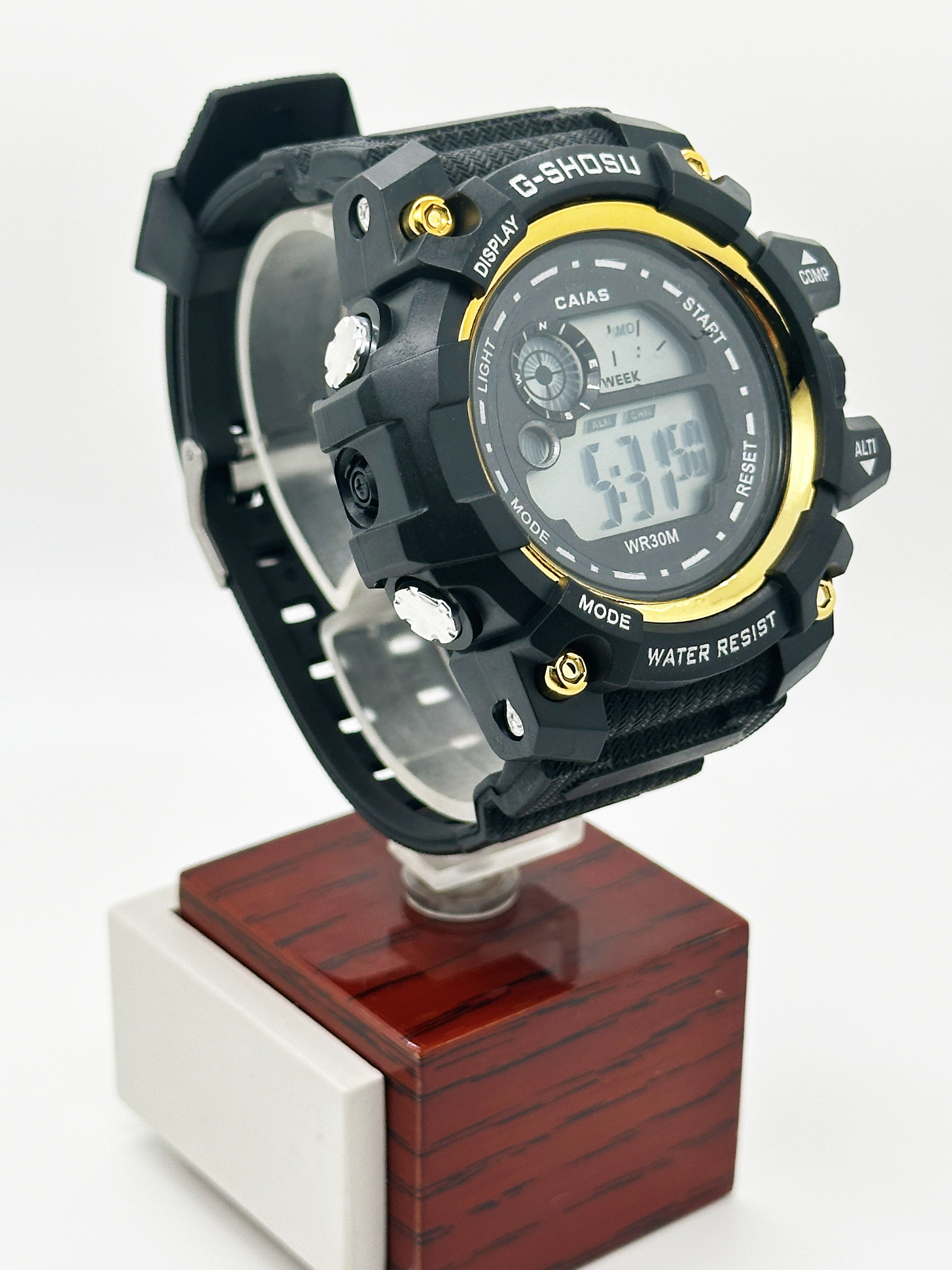 Silicone Band Digital Men Quartz Watch Sports Chronograph Watches