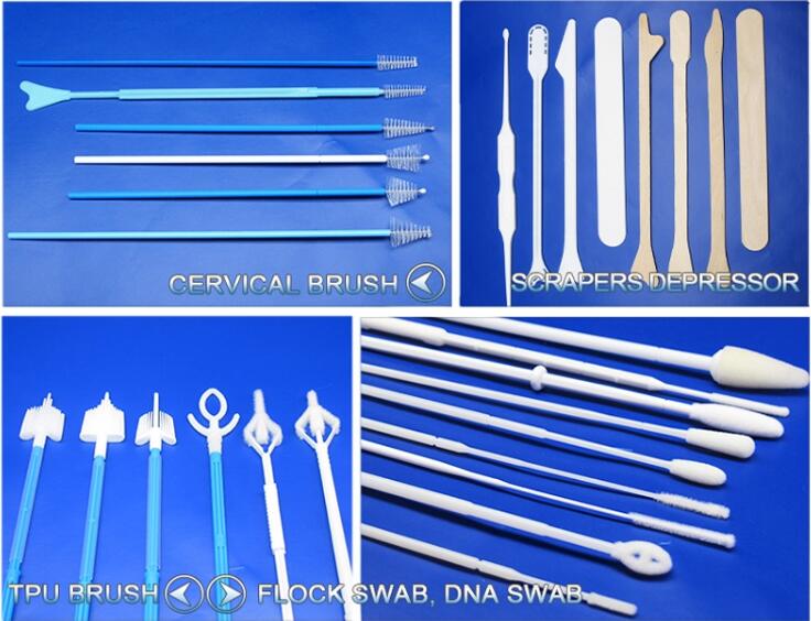 Hospital Disposable Endocervical Brush For HPV Gynecological Exam