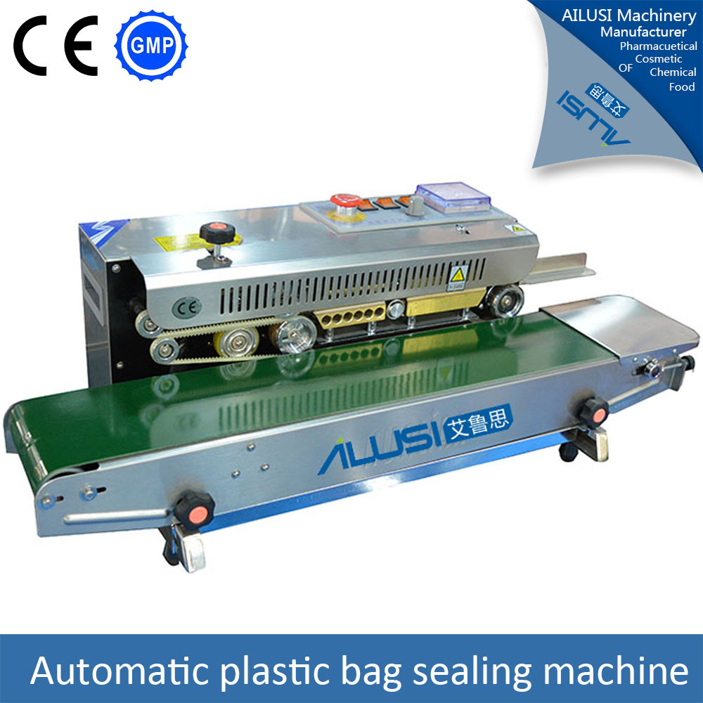 stepless speed Plastic Bag Heat Sealer with Date Code Printer 0.12M/mins