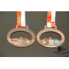 Buy cheap Durable Small Metal Medallions Antique Copper Plated Medailles Oval Shape from wholesalers