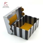 Fashionable White Silver E Flute Corrugated Cardboard Box With Lid And Base
