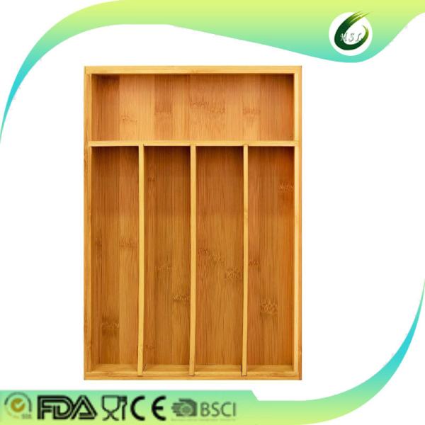 Buy cheap Durable Bamboo Drawer Organizer Expandable Natural Colour For Utensils Cutlery from wholesalers