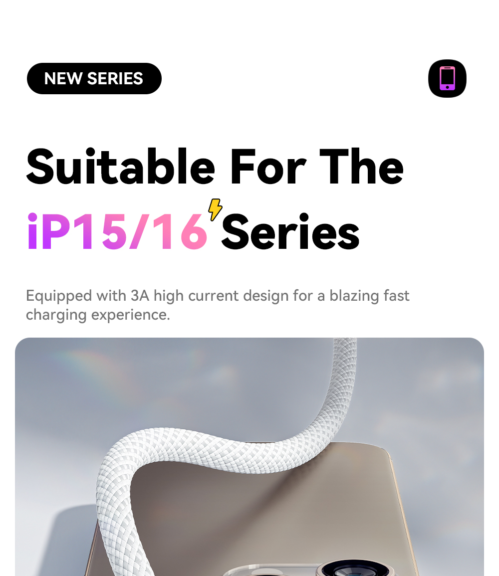 ESSAGER ES-X52 Series PD3.0 USB C To C Cable 60W 3A With TPE Jacket