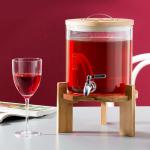 5L Lead Free Borosilicate Glass Beverage Jar Drinking Dispenser For Banquet