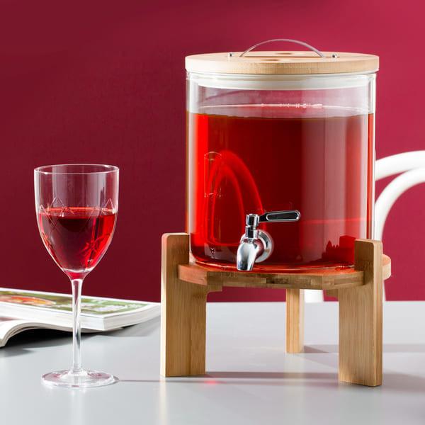 Buy cheap 5L Lead Free Borosilicate Glass Beverage Jar Drinking Dispenser For Banquet from wholesalers