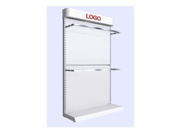 Commercial Retail White Shelving Unit , Simple Style Wall Display Case For