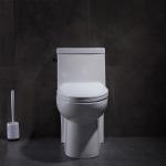Elongated Skirted Siphonic One Piece Toilet Comfort Height Round Flushing