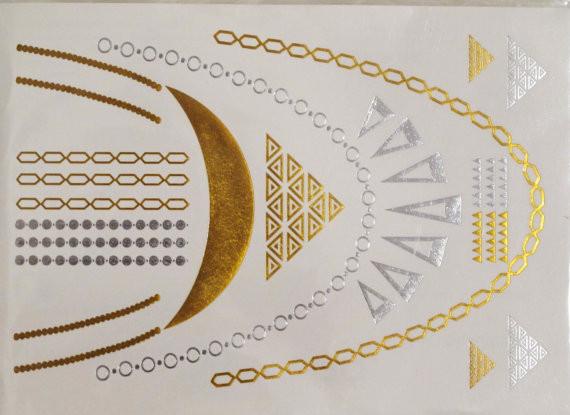 Buy cheap Gold Foil Temporary Tattoos,custom gold tattoo sticker from wholesalers