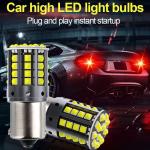 White Aluminum Alloy LED Turn Signals 1156 1157 T20 3030 44SMD Reversing Light