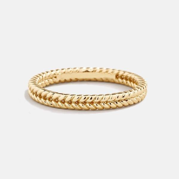 Buy cheap Fine Jewelry 18K Gold Plated 925 Sterling Silver Wheat Ring for Women from wholesalers