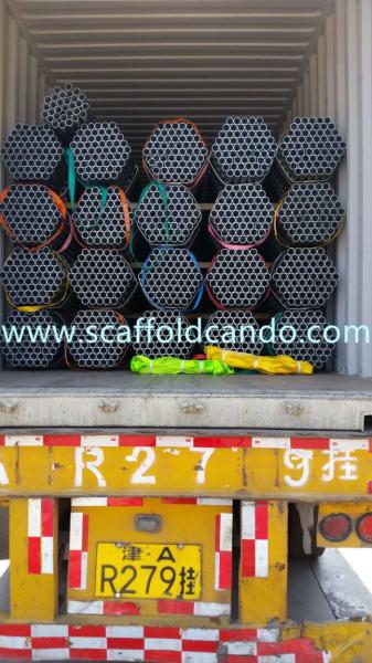Buy cheap High quality Q235 HDG scaffolding steel pipe, galvanized painted black steel tubes for construction 48.3MMOD 6000MM from wholesalers