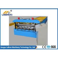 Buy cheap hydraulic cutting and automatic PLC corrugated roof sheet roll forming machine product