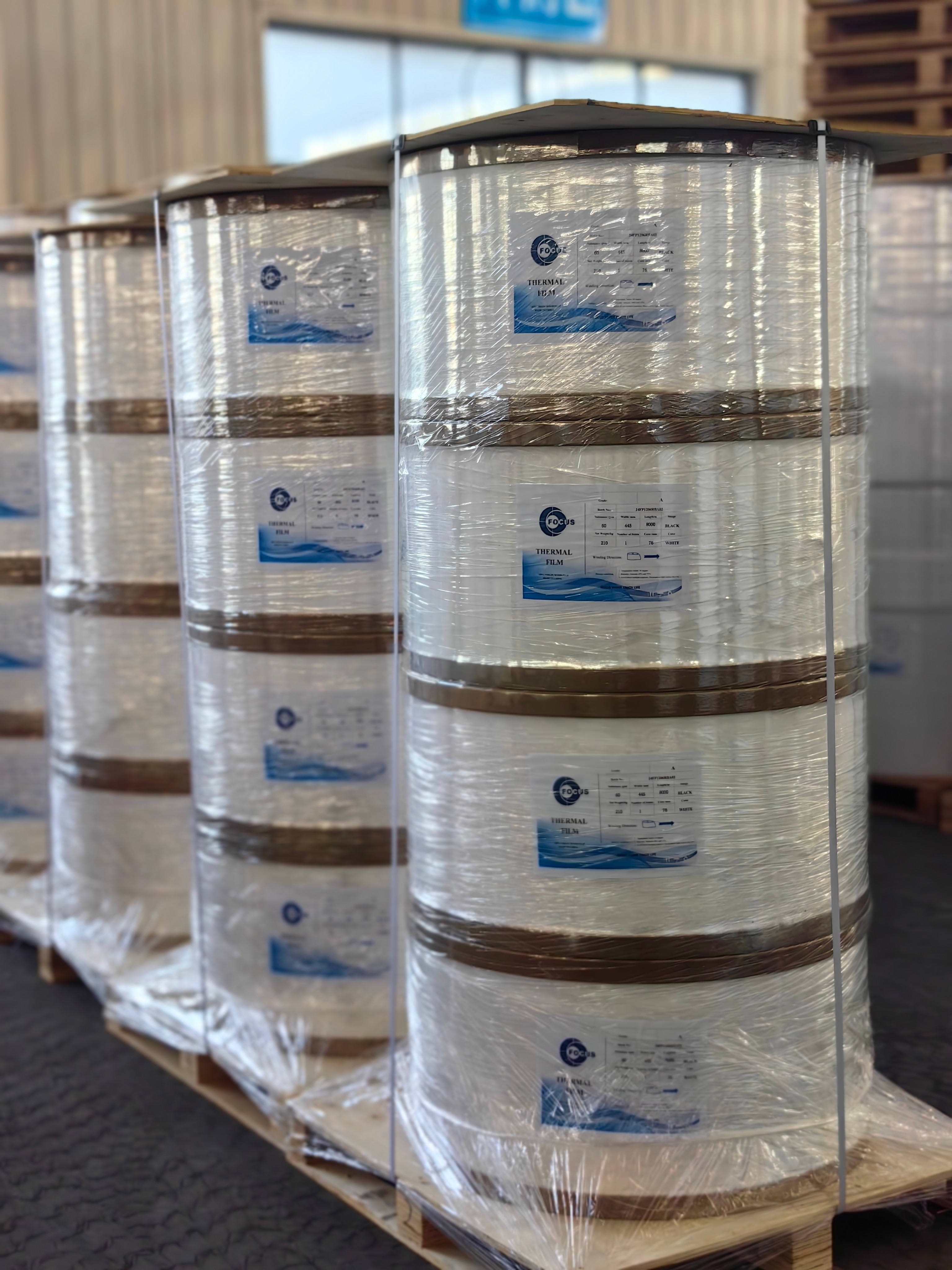 Thermal film Ultrasound Paper Recyclable 75um 95um Thermal Print Film/Media for Packaging Labels thermal film jumbo rolls