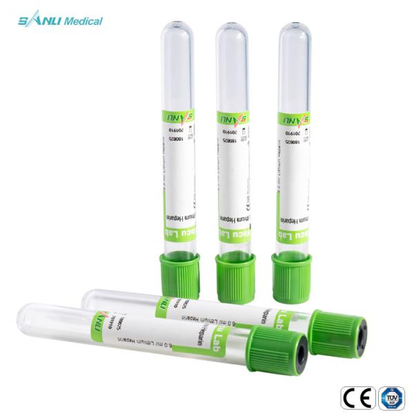 Buy cheap Plastic Green Gel Lithium Heparin Vacuumed Tubes Disposable from wholesalers