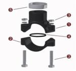304 Stainless Steel Saddle Pipe Clamp U Pipe Brackets Plastic Clamps for