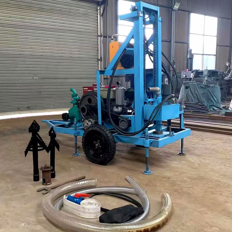 Small Diesel Water Well Drilling Rig Hydraulic 100m 150m 200m Water Well Drilling Machine