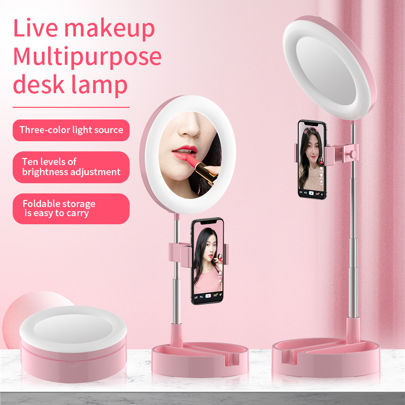 Live Streaming 12W Makeup Ring Light With Phone Holder