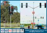 Q235 Conical / Round / Polygonal Double Arms Traffic Light Pole For Railway