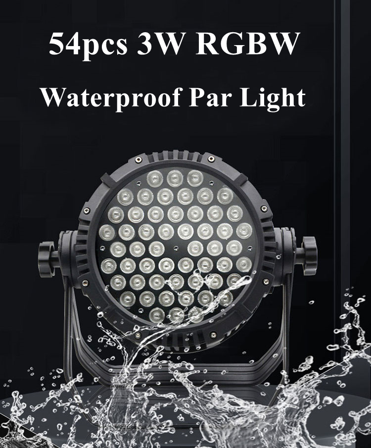 Christmas Outdoor Park Lights 54pcs 3W IP65 RGBW LED Par Light 25lm/w