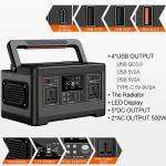 500W Large Capacity Portable Outdoor Power Station Battery 520Wh