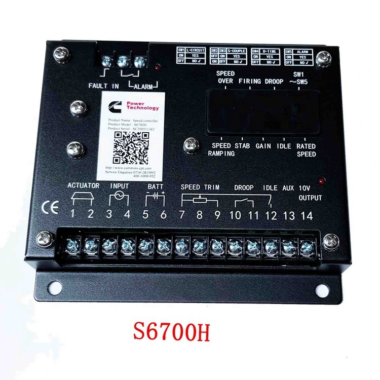 S6700H Electronic Motor Speed Generator Speed Control Unit for KTA500 Durable Design