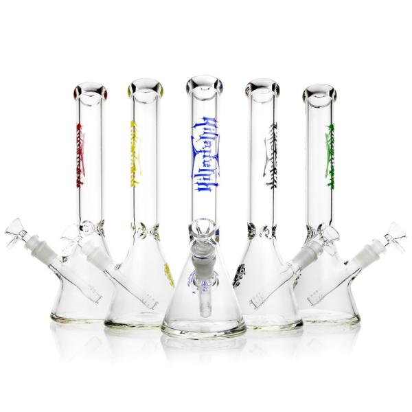 Buy cheap 12'' Beaker Ice Water Bong / Tabacco Glass Bongs With Label 5mm Thick from wholesalers