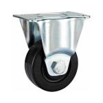 medium duty 4" swivel black rubber caster, soft rubber castor rotating with