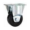 Buy cheap medium duty 4" swivel black rubber caster with brake, swivel soft rubber castor brake from wholesalers