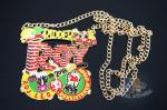 Bespoke Carnival Metal Award Medals Medallion Shiny Brass Plating With Chain