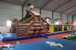 Large Size Inflatable Sports Games Inflatable Pirate Ship Obstacle Course