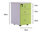 Modern Furniture Style Solid Wood Lockable Office File Cabinet with Push-pull