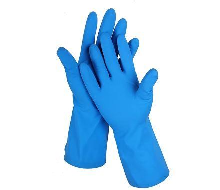 Buy cheap 18 Mil Gloves Blue Nitrile Kitchen 330mm Nitrile Gloves For Chemical Use from wholesalers