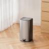 Buy cheap Rolling Cover Type 28L Stainless Steel Soft Close Square Pedal Trash Bin Foot Pedal Design For Living Room Office from wholesalers