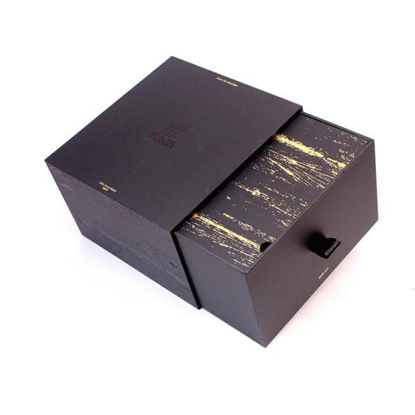 Buy cheap Black Luxury Paper Gift Box Packaging For Cosmetic Lotion Bottles With Foam from wholesalers
