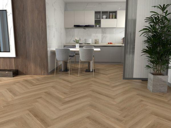 Buy cheap SPC Herringbone Vinyl Plank Flooring 15 Mil Wear Layer from wholesalers