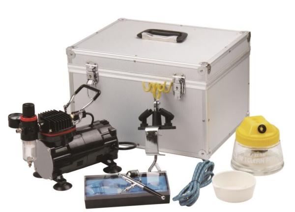 Buy cheap Aluminum Box Airbrush Compressor Set AK-100 CE Approved For Body Painting from wholesalers