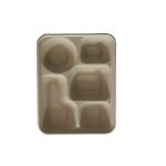 Cornstarch Lunch Compartment Food Container Biodegradable Disposable
