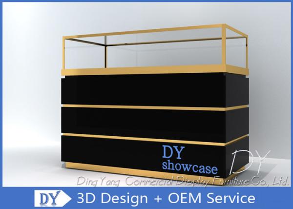 Buy cheap Large Storage Jewellery Shop Display Counters Wooden Black Lacquer from wholesalers